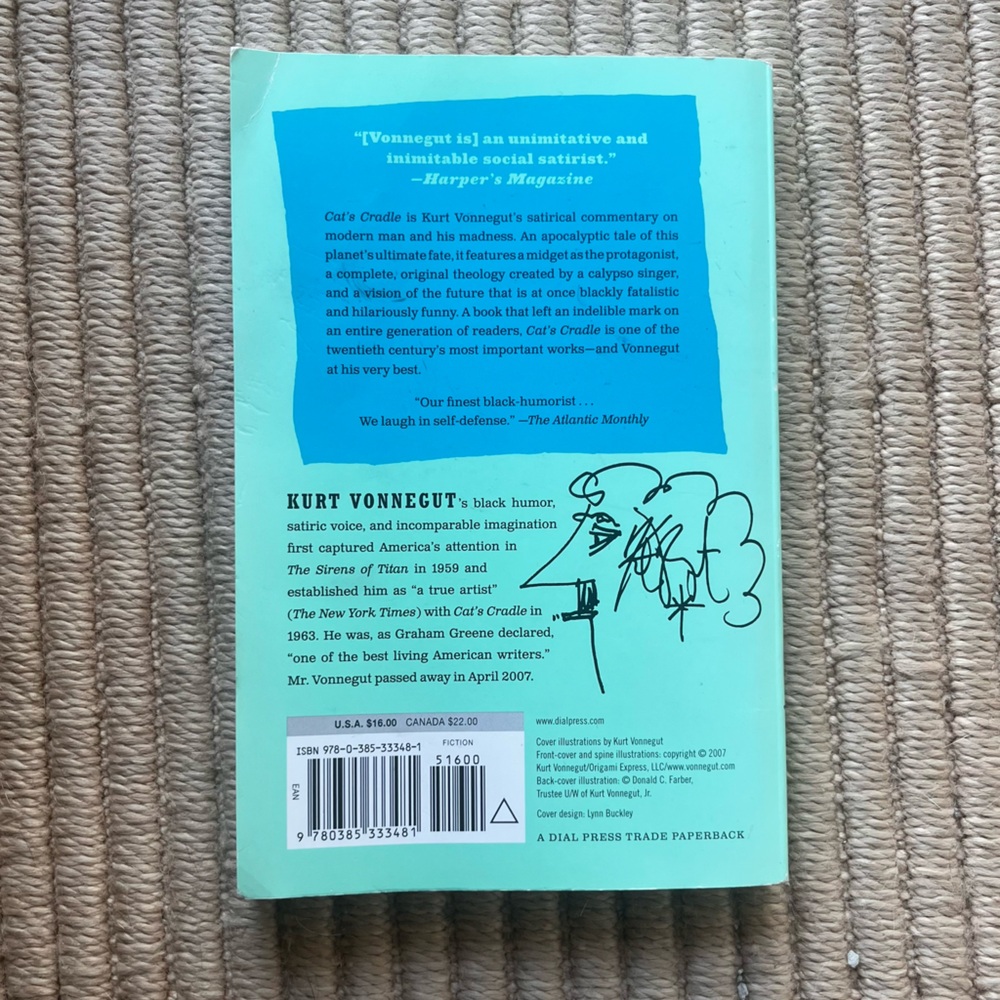 “Cat’s Cradle” by Kurt Vonnegut dark humor satire paperback novel - Picture 13 of 15